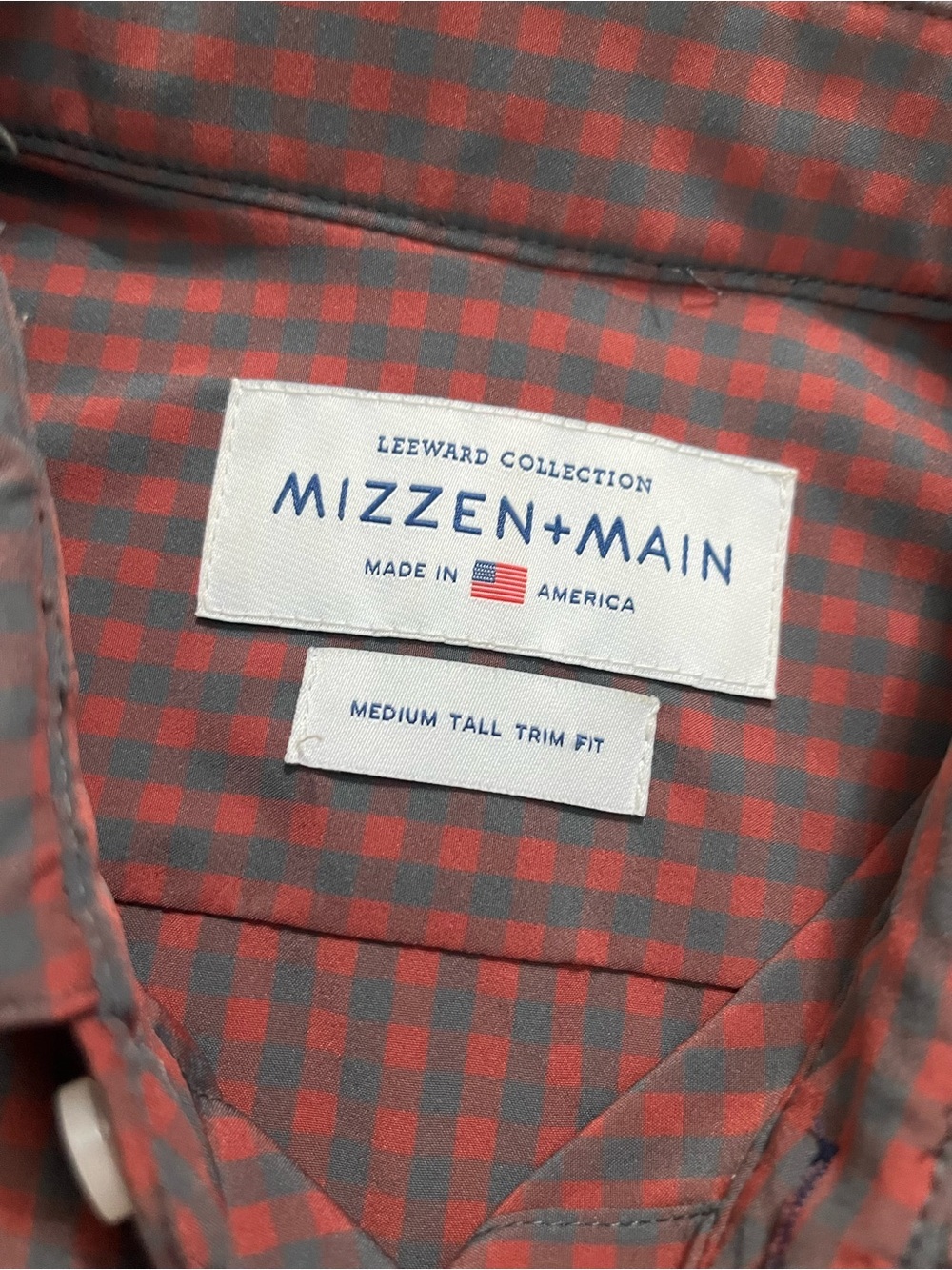 Mizzen + Main Leeward Collection stretch Button Down Checkered Shirt - Picture 4 of 7